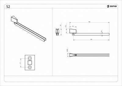 Полотенцедержатель Sonia S-2 156146 поворотный хром