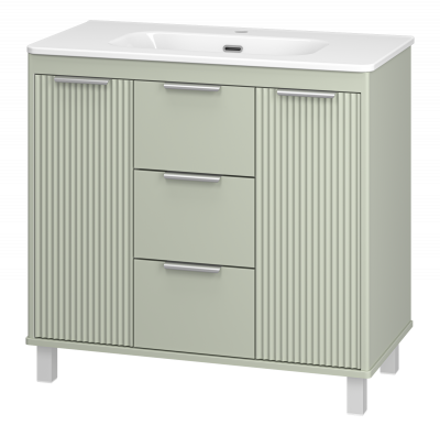 Тумба напольная Brevita Risacca Pistachio 90 фисташковая (RIS-06090-0842Я) с раковиной