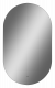 Зеркало подвесное в ванную Misty Титавин подогрев подсветка сенсорное 600x1000 овальное белый (ТИТ-02-60/100-14)  (ТИТ-02-60/100-14)