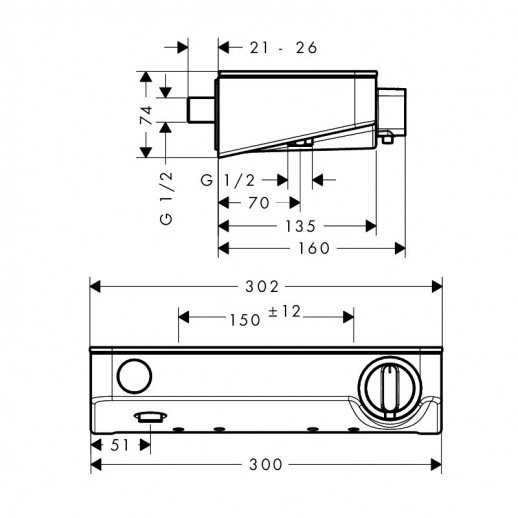 Hansgrohe Ecostat Select 13171000 смеситель для душа (термостат), хром
