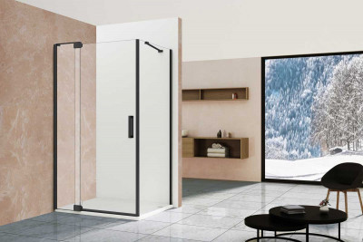 Душевой уголок Vincea Extra VSR-1E111290CGB 1100/1200х900 черный стекло тонированное
