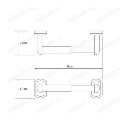 WasserKRAFT Oder К-3022 бумагодержатель, хром