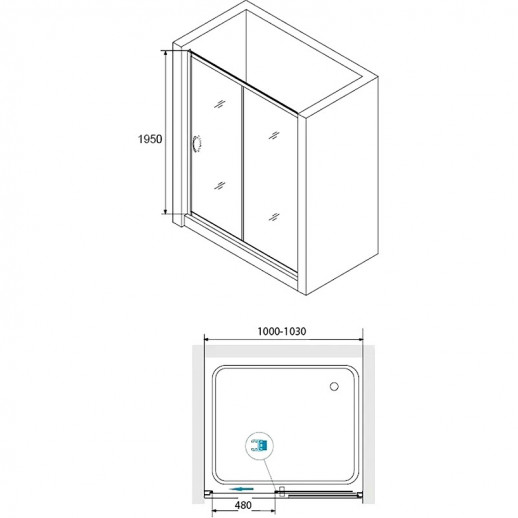Душевая дверь RGW Passage PA-016 100 350801610-11 прозрачная профиль хром