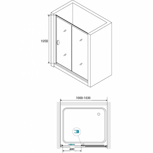 Душевая дверь RGW Passage PA-016 100 350801610-11 прозрачная профиль хром