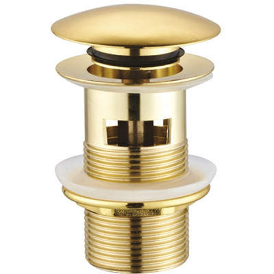 Донный клапан для раковинын Creavit SF031G click-clack золото