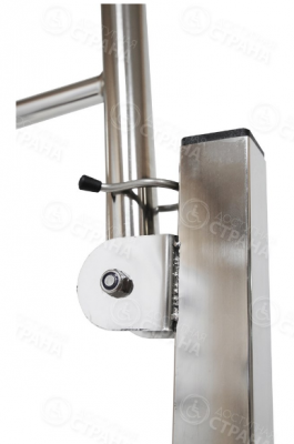 Поручень откидной на стойке с бумагодержателем 950x650х230 мм Ø 32