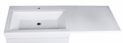 Тумба Style Line Даллас 140 R с раковиной над стиральной машиной, белая (3 ящика)