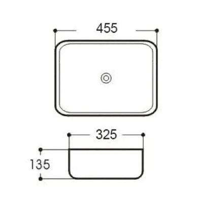 Накладная раковина Avimano Ambition 1246023 без перелива 45,5х32,5 см, серая матовая