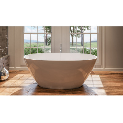 Ванна овальная WHITECROSS Onyx B 160x75 белый глянец иск. камень (0205.160075.100)