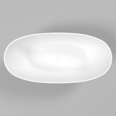 Ванна овальная WHITECROSS Onyx B 160x75 белый глянец иск. камень (0205.160075.100)