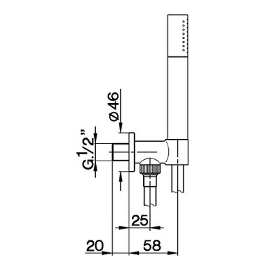 Душевой гарнитур Cisal Shower DS01881340 черный матовый 1 режим