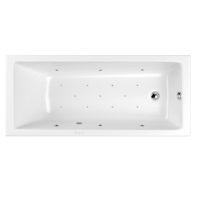 Ванна прямоугольная с гидромассажем WHITECROSS Wave Slim 150x70 "RELAX" хром (0111.150070.100.RELAX.CR)