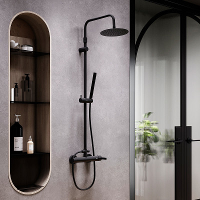 Душевая система Damixa Scandinavian Pure 936710300 черная матовая 1 режим