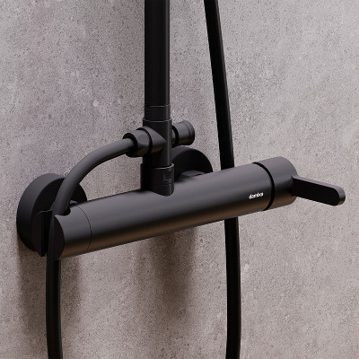 Душевая система Damixa Scandinavian Pure 936710300 черная матовая 1 режим