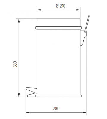 Ведро для мусора 5л MIGLIORE Complementi 21958, золото