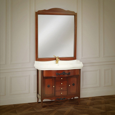 Зеркало для ванной подвесное Migliore Bella 96 25952 орех