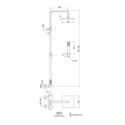 Душевая система Webert Wolo WO980104015PVC