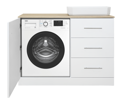 Тумба под раковину Misty Респект - 120 с 3 ящ. под стиральную машину правая (Э-Рес01120-13ЯП)