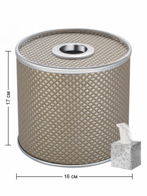 Geralis S-RBH Ромб салфетница темная, кант хром