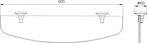 Полка стеклянная RUSH Corsica (CO42610)