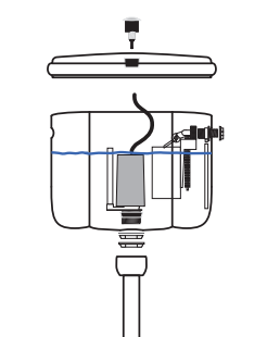 KERASAN Retro 751390 cr механизм слива для низкого бачка, хром