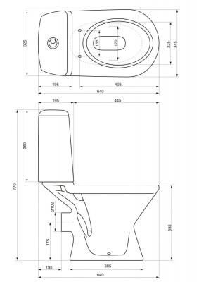 Унитаз-компакт Jika Era New 2453.2 с бачком без сиденья