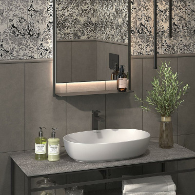 Раковина-чаша Kerama Marazzi Plaza 60 PLR.wb.60 белая глянцевая овальная