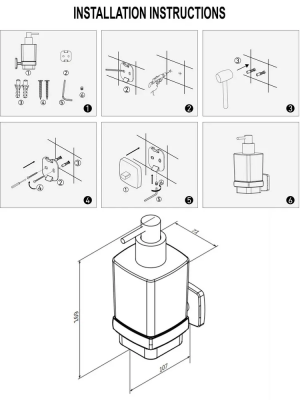 Дозатор для жидкого мыла настенный BN.KN K108150BR, бронза