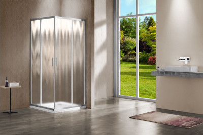 Душевой уголок Vincea Garda VSS-1G800CH 800х800 хром стекло шиншилла