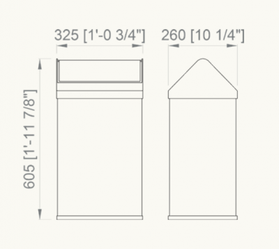 NOFER 14118.2 W ведро для мусора c крышкой 41 л, сталь/белое