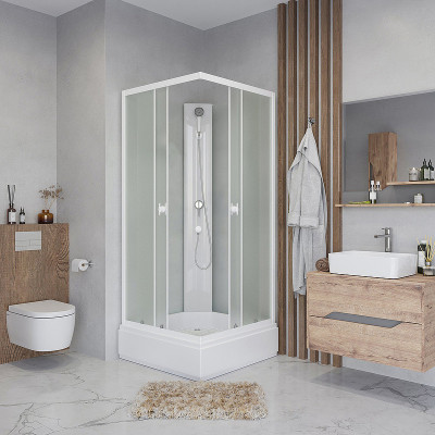 Душевая кабина Niagara Promo 80x80 P80/26Q/MT/BK квадратная