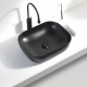 Накладная раковина Aquanet LAKE-1-MB 39,5х50 см, черная матовая (245829)  (00245829)