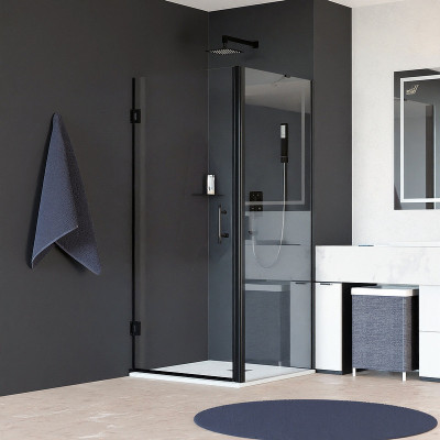 Душевой уголок RGW Hotel HO-045B 70х80 350604578-014 черный стекло прозрачное прямоугольный