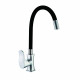 Смеситель для кухни с гибким изливом D-Lin D155318-1, хром/черный  (D155318-1)