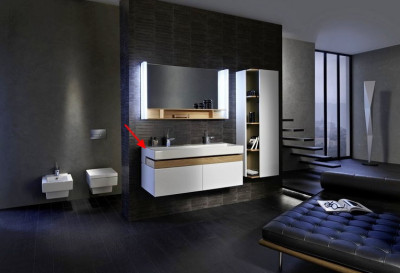 JACOB DELAFON TERRACE EXA9112-00 двойная раковина-столешница, с подсветкой 150 см х 49 см, белая