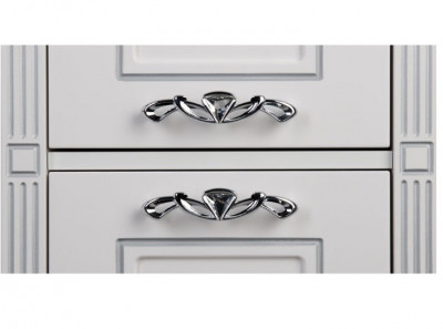 Aquanet Паола 40 00181770 пенал патина серебро, белый