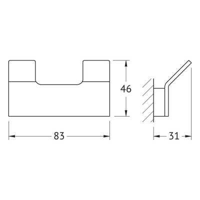 Двойной крючок Artwelle Regen 8325 хром