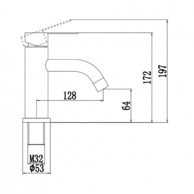 Смеситель для раковины Fmark FS8201Q, графит