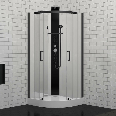 Душевая кабина Black&White Galaxy G8701 90x90 8701900 с гидромассажем четверть круга