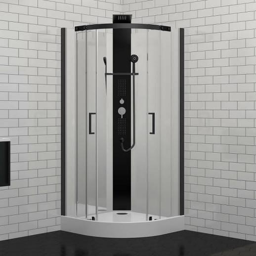 Душевая кабина Black&White Galaxy G8701 90x90 8701900 с гидромассажем четверть круга