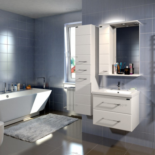 Тумба для умывальника подвесная СаНта "Омега-60.2" ЛЮКС 2 ящ. ( под умывальник Комо 60)