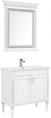 Комплект мебели для ванной Aquanet Селена 90 белый/серебро напольная (00233126)