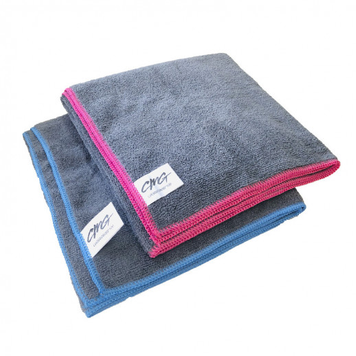 Салфетка / Тряпка для пола 50*100 см микроволокно, 300 гр, серый/синий