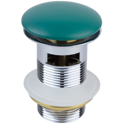 Донный клапан Bronze de Luxe 1001/1G click-clack зеленый для раковины