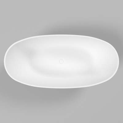 Ванна овальная WHITECROSS Onyx B 160x75 белый мат иск. камень (0205.160075.200)