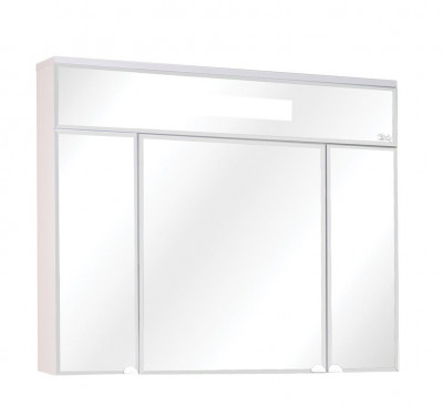 Зеркальный шкафчик Onika Сигма 90 белый, c LED подсветкой (209014)