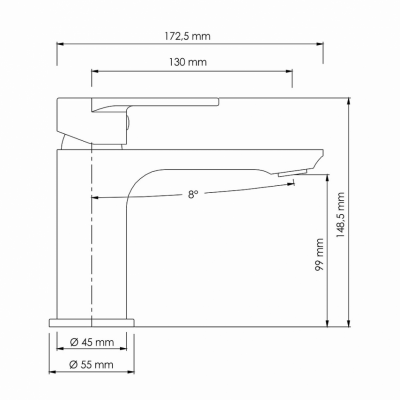 WasserKRAFT Mindel 8503 смеситель для раковины, белый