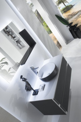 Armadi Art Moderno Cube CBRL71 комплект мебели для ванной, антрацит/белый, 71 см