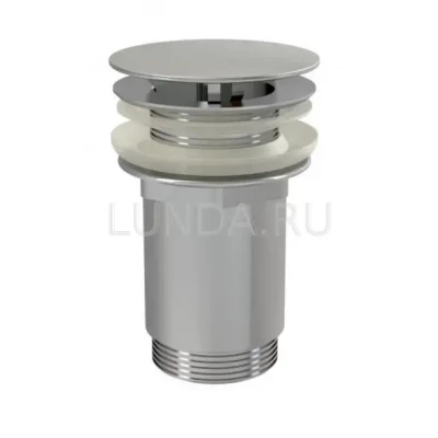 Донный клапан сифона для умывальника 5/4", цельнометаллический, с большой заглушкой, без перелива, ALCA (A396)