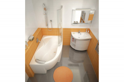 RAVAK C551000000 Ванна Rosa 95 150 см левая, белая/акрил